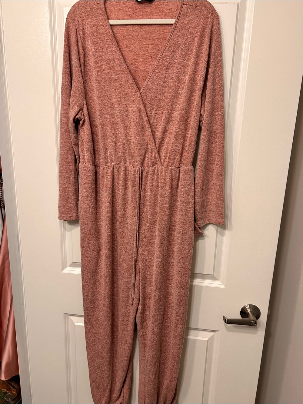 BloomChic Dusty Rose Wrap-Front Kids One-Piece Footie